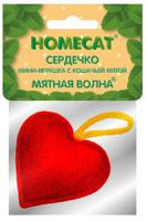 Мини-игрушка с кошачьей мятой Homecat "Мятная волна", сердечко, 5 см