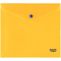 Папка-конверт на кнопке "Мульти-Пульти", А5+, 160 мкм, полупрозрачная оранжевая
