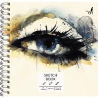 Альбом для рисования "Sketchbook. Взгляд", 165х165 мм, 50 листов