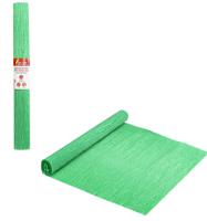 Бумага гофрированная (креповая) для флористики "Остров сокровищ", 50x250 мм, 110 г/м2, цвет ярко-зеленый