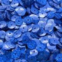 Пайетки "Глиттер", 6 мм, 10 грамм, цвет: 1021 синий