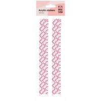 Наклейки акриловые "Pink line", 25x7,8 см