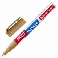 Маркер-краска лаковый Brauberg "Extra (paint marker)", 1 мм, цвет золотой, улучшенная нитро-основа