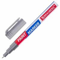 Маркер-краска лаковый Brauberg "Extra (paint marker)", 1 мм, цвет серебряный, улучшенная нитро-основа