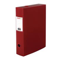 Короб архивный разборный "Staff", 330х245х70 мм, пластик, до 750 листов, 0,7 мм, цвет красный