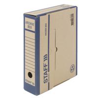 Короб архивный с клапаном "Staff", А4 (260х325x75 мм), переплетный картон, до 750 листов