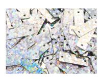 Пайетки "Прямоугольные", 5x15 мм, 10 г, цвет: 50112 серебро голографик