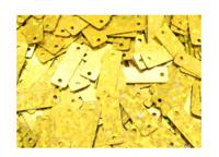 Пайетки "Прямоугольные", 5x15 мм, 10 г, цвет: A20 золото голографик