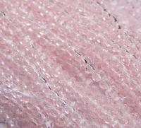 Бусины хрустальные, розовый прозрачный, 2x3 мм, 70-75 штук, арт. БП013НН23