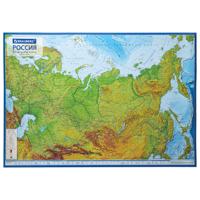 Карта России физическая интерактивная "Brauberg", 101х70 см, 1:8,5М, с ламинацией