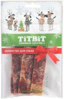 Лакомство для собак TiTBiT "Новогодняя коллекция. Мраморные стейки из говядины", 80 г, арт. 023129