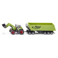 Трактор Siku "Claas Axion 850 с погрузчиком и самосвалом"