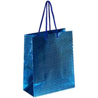 Пакет подарочный "ArtSpace", голографический, 18x23x10 см, голубой