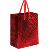 Пакет подарочный "ArtSpace", голографический, 18x23x10 см, красный
