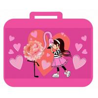 Папка-сумка "Девочка и фламинго", А4
