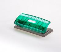 Дырокол "Mini Transparent", 6 листов, зеленый прозрачный