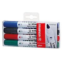 Набор маркеров "Stabilo Plan 643", 4 штуки, цвет: синий, черный, красный, зеленый
