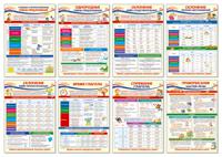 Комплект плакатов А3 "Образовательные плакаты по русскому языку для 4 класса" (в пакете) (количество товаров в комплекте: 8)