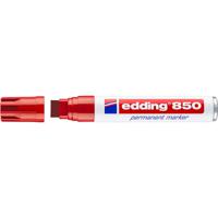 Маркер перманентный "Edding 850", скошенный наконечник, красный, 5-16 мм
