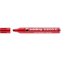 Маркер перманентный "Edding 2200С", скошенный наконечник, 1-5 мм, красный