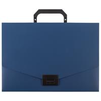 Портфель пластиковый "Staff", А4 (320х225х36 мм), без отделений, синий