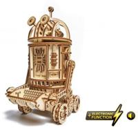 Электронная деревянная сборная модель Wood Trick "Космический робот уборщик ", с двигателем