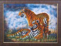 Набор для вышивания бисером Магия канвы "Тигры", 46,5х33,5 см, арт. Б110