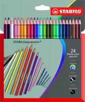 Набор акварельных цветных карандашей "Stabiloaquacolor", 24 цвета