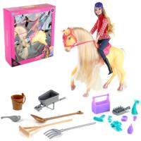 Кукла с лошадкой "Наездница", 29 см