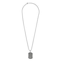 Подвеска "Zippo. Black Crystal Pendant Necklace", с цепочкой 60 см, сталь, 35 мм