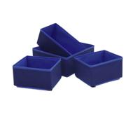 Набор коробок для хранения вещей, 4 штуки, цвет: темно-синий, арт. П-22-11
