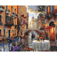 Картина по номерам "Венецианский ресторан", 40x50 см (28 цветов)