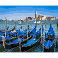 Картина по номерам "Венеция. Гондолы", 40x50 см (28 цветов)
