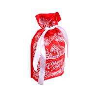 Мешочек подарочный "Уютная избушка", красный, 24x18x9 см