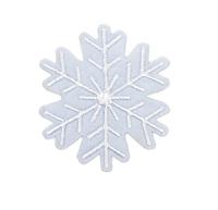 Термоаппликации вышитые "Снежинки", цвет: голубой, 4х4 см, 10 штук, арт.TBY.S70 (количество товаров в комплекте: 10)