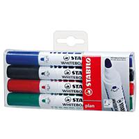 Набор маркеров Stabilo "Plan 641", 4 штуки (синий, черный, красный, зеленый)