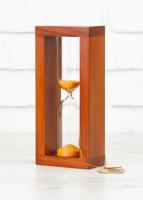 Часы песочные "15 минут", 5х9х20 см, вишня/оранжевый цвет