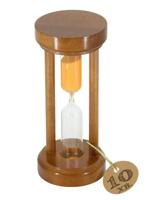 Часы песочные "10 минут", 7х7х16 см, орех/оранжевый цвет