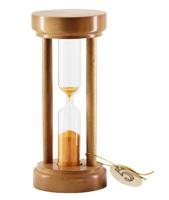 Часы песочные "5 минут", 7х7х16 см, орех/оранжевый цвет