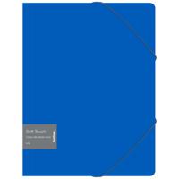 Папка на резинке "Soft Touch", А4, 600 мкм, синяя