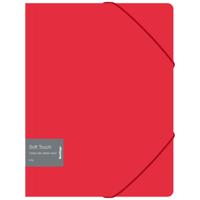 Папка на резинке "Soft Touch", А4, 600 мкм, красная
