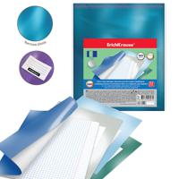 Набор пластиковых обложек для тетрадей и дневников "Glossy Ice Metallic", 212x395 мм, 100 мкм, 12 штук