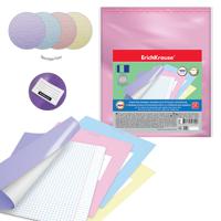 Набор пластиковых обложек для тетрадей и дневников "Fizzy Pastel", 212x395 мм, 100 мкм, 12 штук