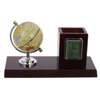 Настольный набор (глобус, карандашница, часы), 26х12х15 см