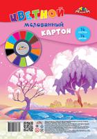 Цветной мелованный картон "Волшебная страна", А4, 14 листов, 14 цветов