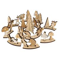 Адвент-календарь "Лесные звери", деревянный