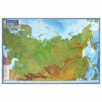 Карта России физическая интерактивная "Brauberg", 116х80 см, 1:7 500 000, с ламинацией