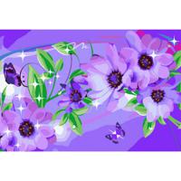 Картина по номерам "Фиолетовые цветы" (17 цветов), 15x20 см