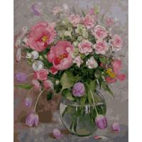 Картина по номерам "Штуц Е. Букет с тюльпанами" (34 цвета), 40x50 см