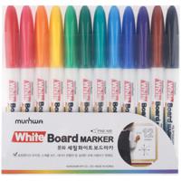 Набор маркеров для белых досок "Whiteboard", пулевидный, 2 мм, 12 цветов